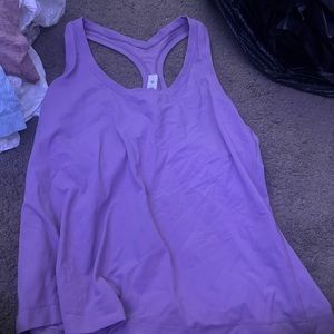 lululemon purple cool race back nulu tank top size 14